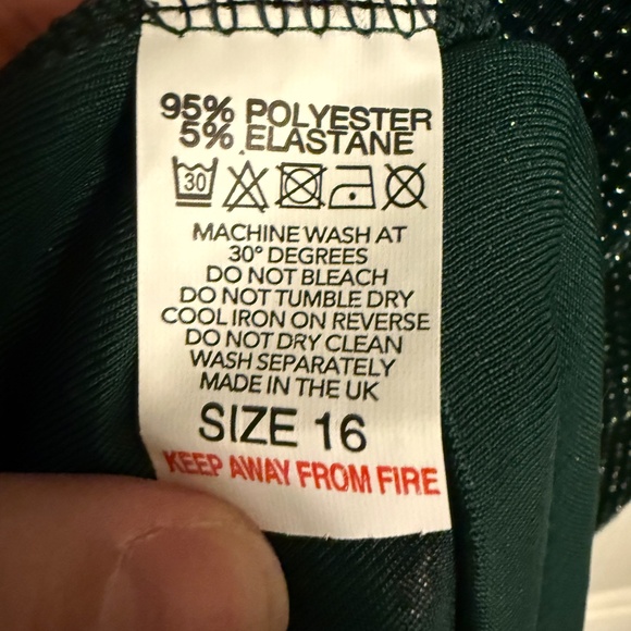 Emerald & Silver Sparkly stretch mini dress with thigh high slit (FashionKilla) - Picture 5 of 6